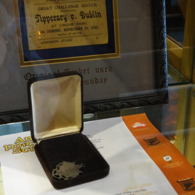 The first All-Ireland Hurling final took place in 1887. An Poitin Stil holds the medal given to Tipperary in 1887.